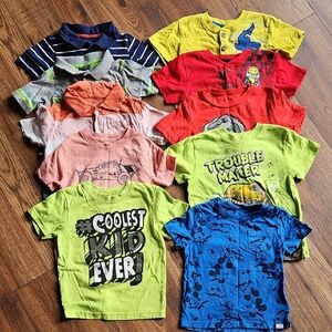 Colorful Kids Graphic T-Shirts Set